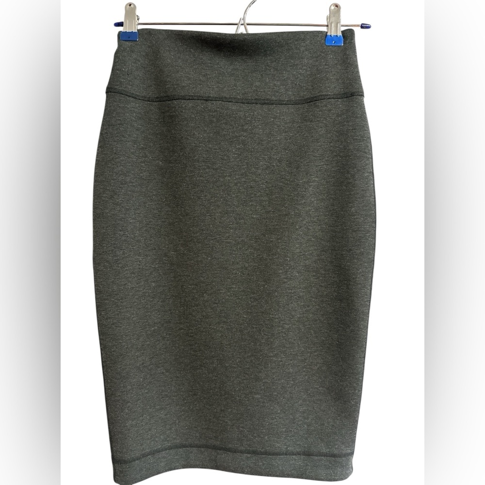 Express Gray Knee-Length Pencil Skirt Work